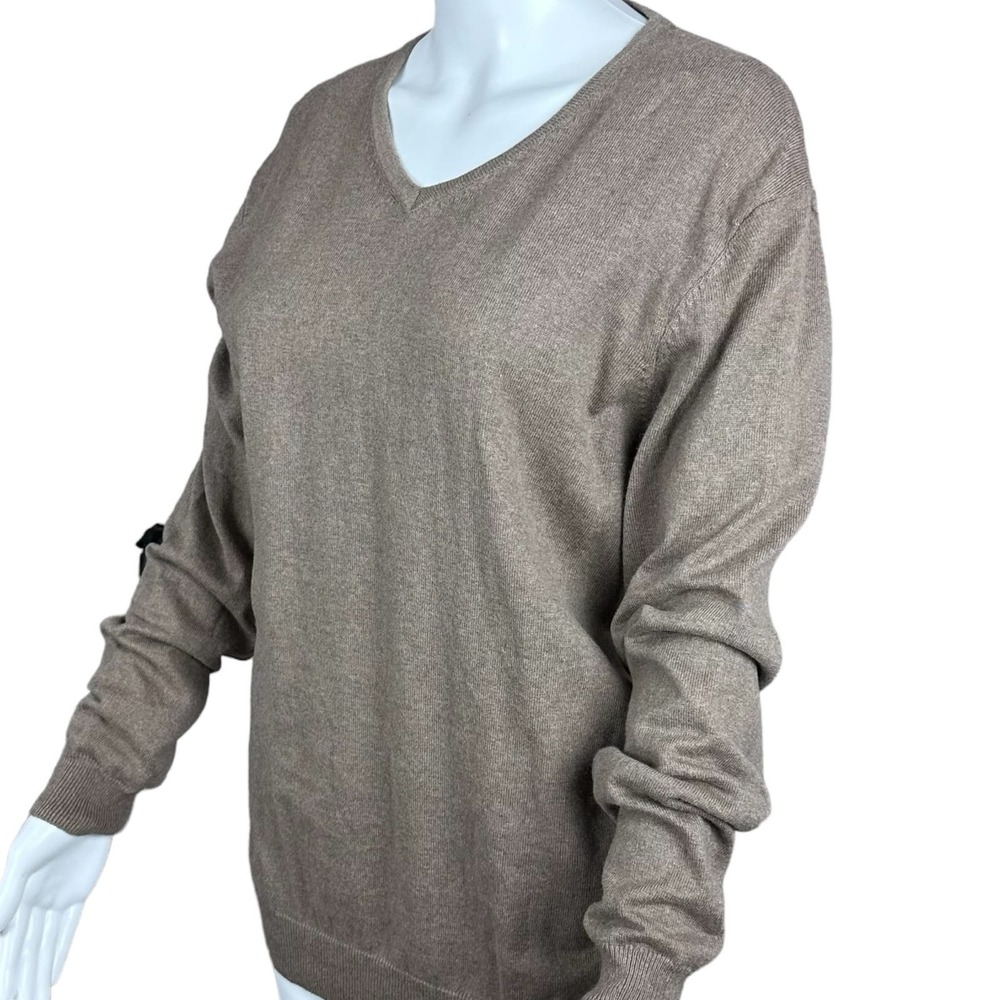 Hickey Freeman New York Size Large Color Camel v-neck Sweater - Picture 3 of 7